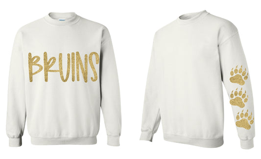 Bruins with Paw Print Sleeve (Youth)